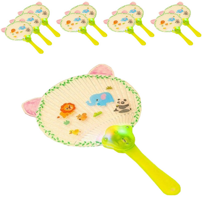 민화샵 LED 부채 만들기 곰돌이 I230056D, 혼합색상, 10개