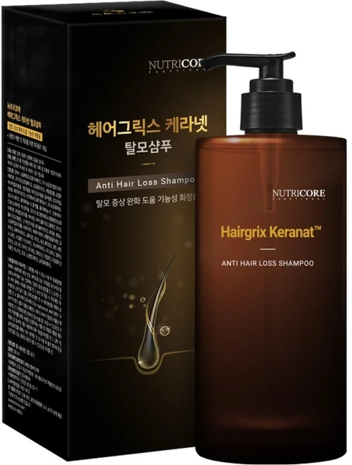 뉴트리코어 헤어그릭스 케라넷 탈모샴푸, 1개, 500ml - 쿠팡