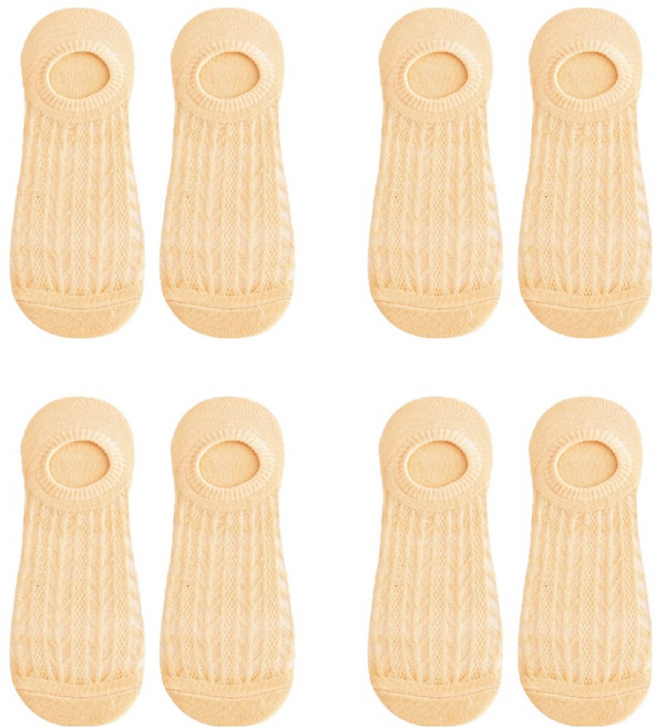 알로데 여성용 새싹 시스루 양말 4켤레