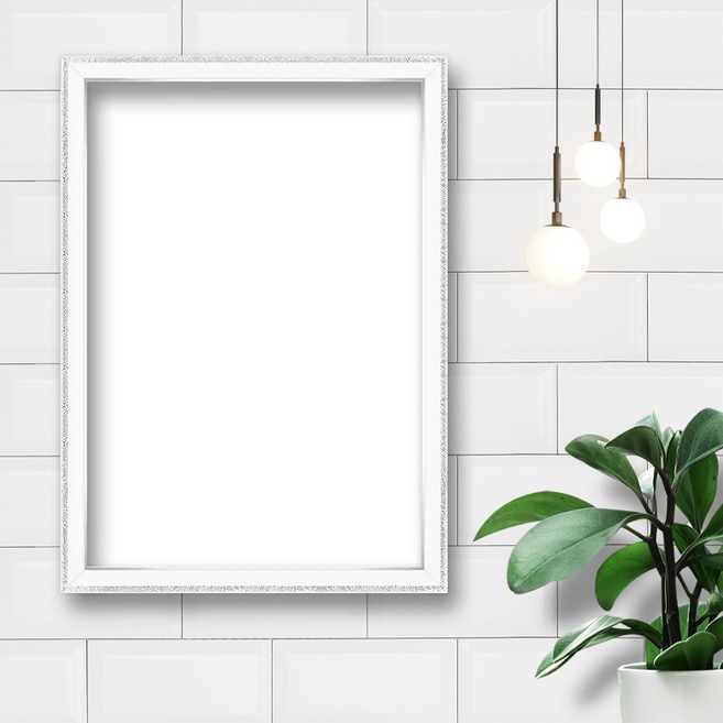 상장 그림 포스터 벽걸이 액자 프레임, 1개, 슬림 앤틱 화이트