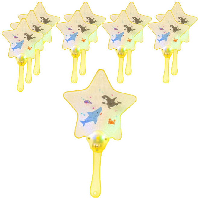 민화샵 LED 부채 만들기 별 I230056C, 혼합색상, 10개