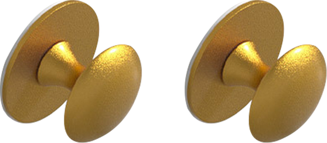 그리뉴얼 무타공 스테인리스 간편 부착 가구손잡이, 골드, 2개