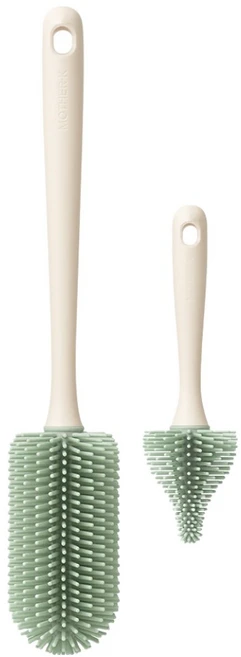 마더케이 실리콘 젖병 브러쉬 2종 세트, 1세트, 민트 - 쿠팡