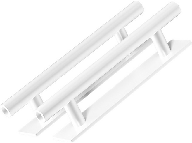 그리뉴얼 모던 무타공 부착식 가구 손잡이, 화이트, 2개