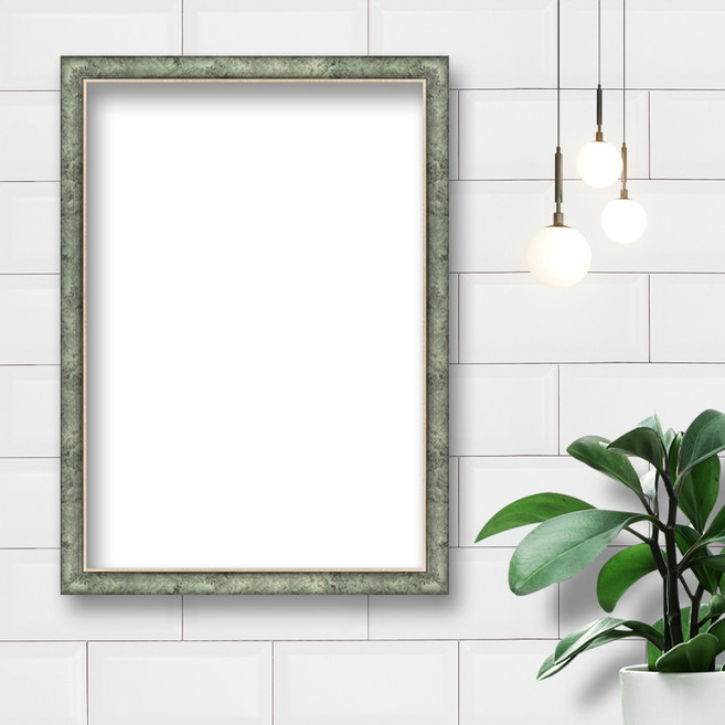 상장 그림 포스터 벽걸이 액자 프레임, 1개, 슬림 엣지 앤틱 그린