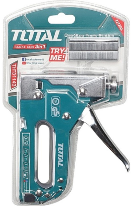 토탈툴스 공구 3in1 건타카 + 핀 3종 세트, 1세트