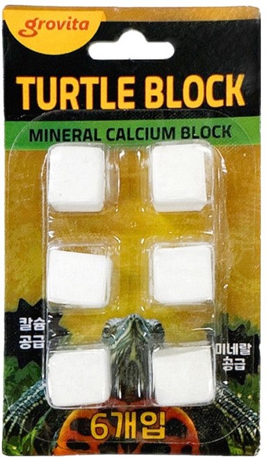 그로비타 거북이 미네랄 칼슘 블럭 6p, 1개, 11g