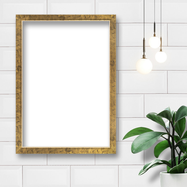 상장 그림 포스터 벽걸이 액자 프레임, 1개, 슬림 엣지 앤틱 골드