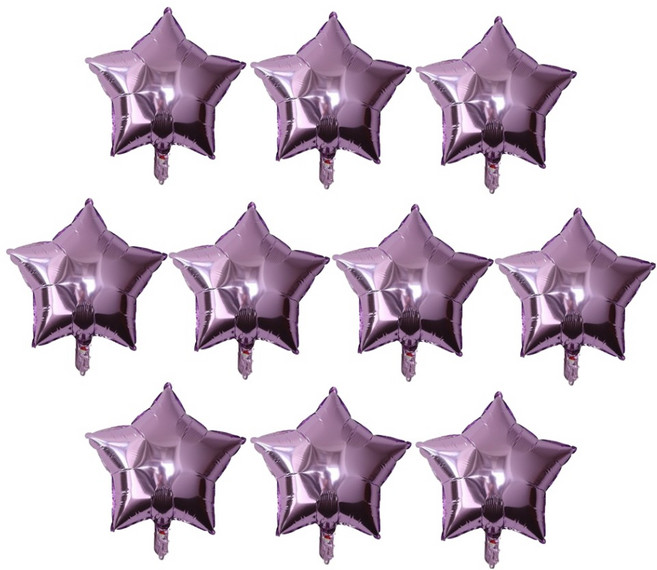 코히모 별모양 은박 파티 풍선 45cm 5W0398, 10개, 퍼플