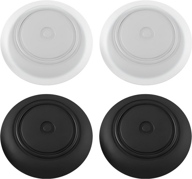 스페이스쉴드 닌텐도 스위치 2 조이콘 호환 베이직 실리콘 스틱 캡 2종 x 2p 세트, 반투명 + 블랙, 1세트