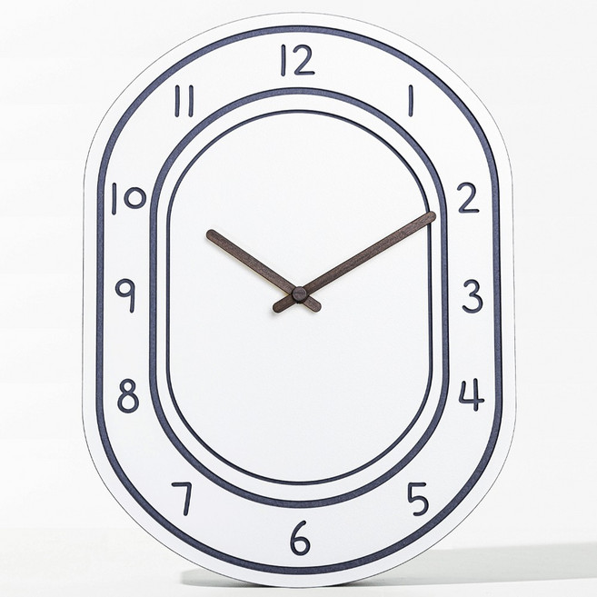 Marchenmond 舒適數位大型靜音掛鐘 40cm, 白色