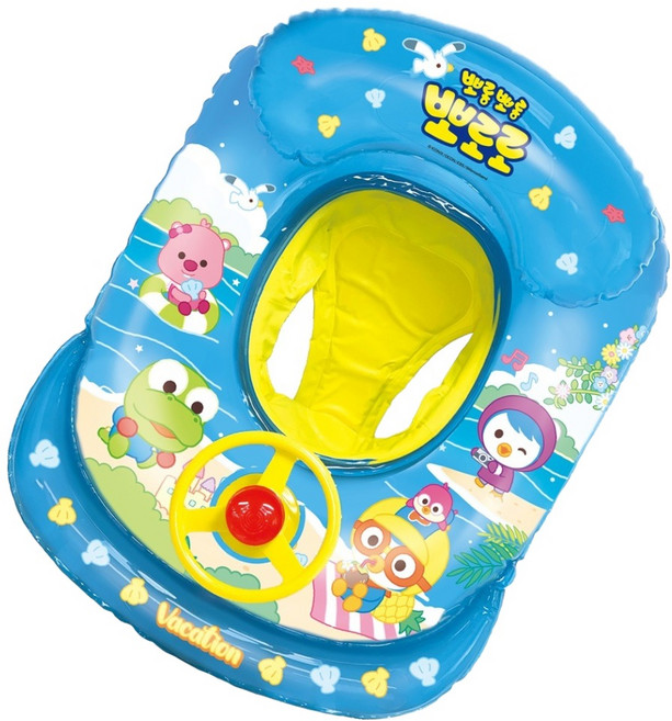 뽀로로 자동차 쿠션 보행기 튜브, 혼합색상, 1개