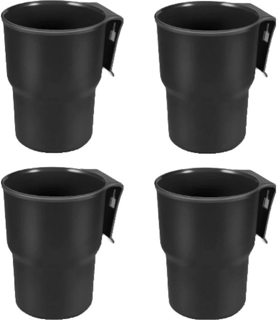 곰지홈 걸이형 데스크 정리 수납 홀더, 블랙, 4개