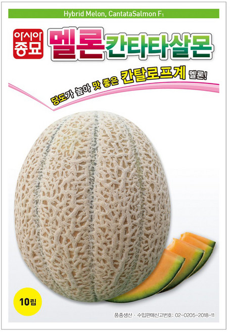 아시아종묘 멜론 칸타타살몬 씨앗 10p, 1개