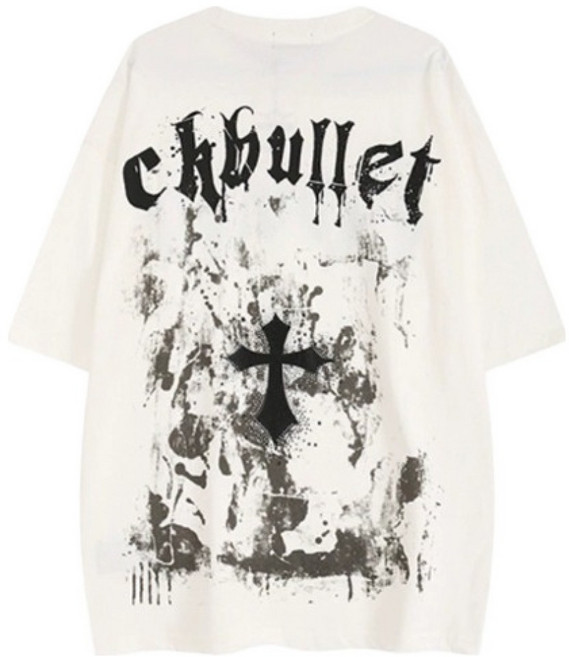 JTL 男士十字架街頭時尚短袖T恤