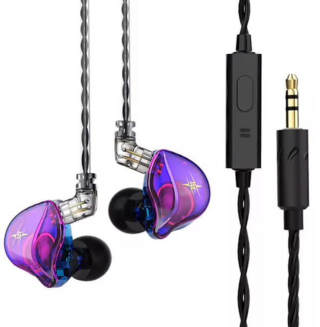 큐케이제트 다이내믹 드라이버 하이파이 분리형 이어폰, QKZ-ZXT, 컬러플