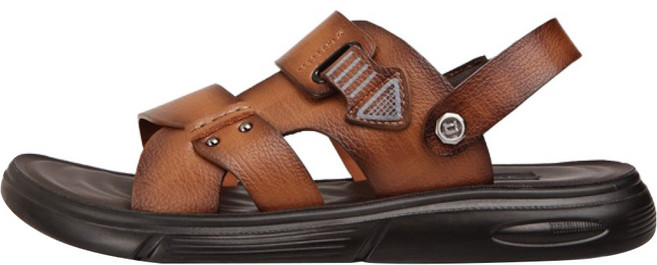 VONIN 소가죽 투톤워싱 레더 투웨이 슬리퍼 & 샌들 TS378TBR