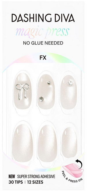 데싱디바 매직프레스 네일팁 세트 세린, 누드베이지 + 실버 + 그레이, 1개
