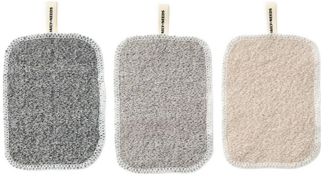 모던하우스 잘말라 위생적인 대나무사 수세미, 3개입, 1세트