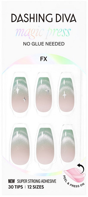 데싱디바 매직프레스 네일팁 세트 스탈릿 제이드, 1개