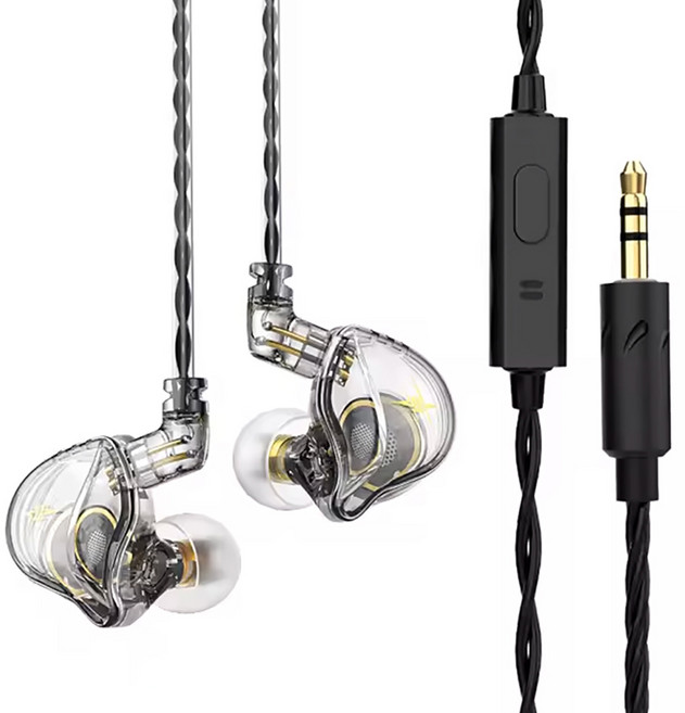 큐케이제트 다이내믹 드라이버 하이파이 분리형 이어폰, QKZ-ZXT, 투명