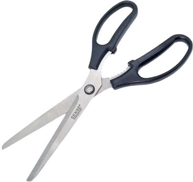 다용도 주방 스텐 생삼겹 가위, 블랙, 1개