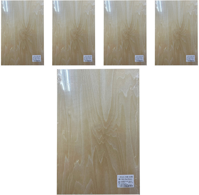 woodmall 木百貨 椴木合板 300 x 200 x 1.8mm, 5個