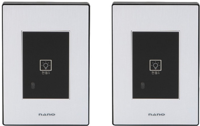 나노전기 아트2 SIMPLE 전자식 터치 3로1구 스위치 블랙, 2개