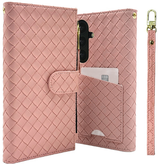 엑씨 폴리오 마그네틱 지퍼형 가죽 다이어리 휴대폰 지갑 케이스 + 핸드 스트랩 세트