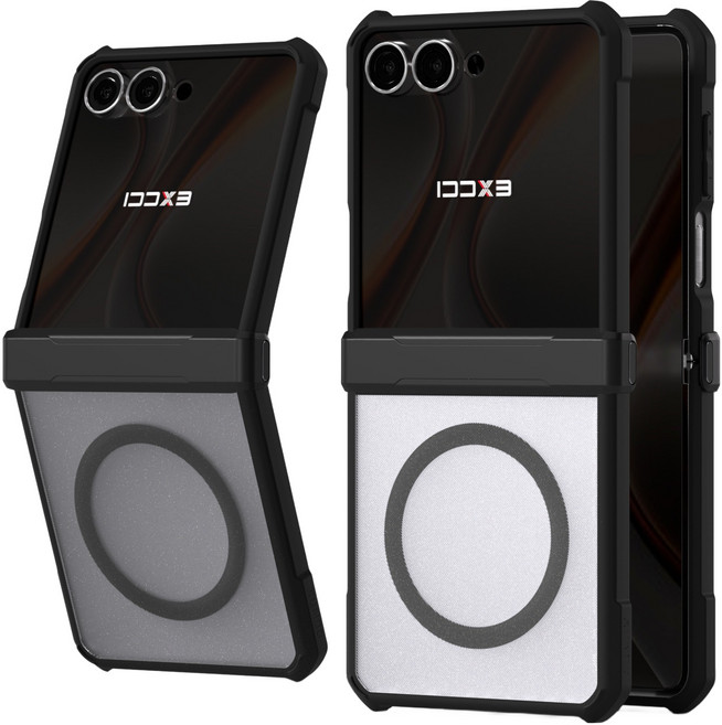 엑씨 파비스 힌지 보호 내장 맥세이프 호환 지문방지 무광 풀커버 휴대폰 케이스