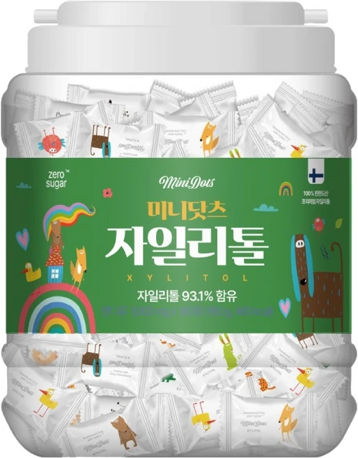 미니닷츠 자일리톨 캔디, 180g, 1개, 포도맛 - 쿠팡
