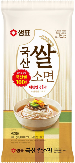 샘표 국산쌀소면, 400g, 1개