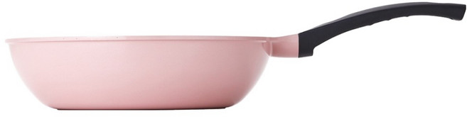 키친플라워 세라믹주물 궁중팬 그레이 + 연분홍, 1개, 30cm