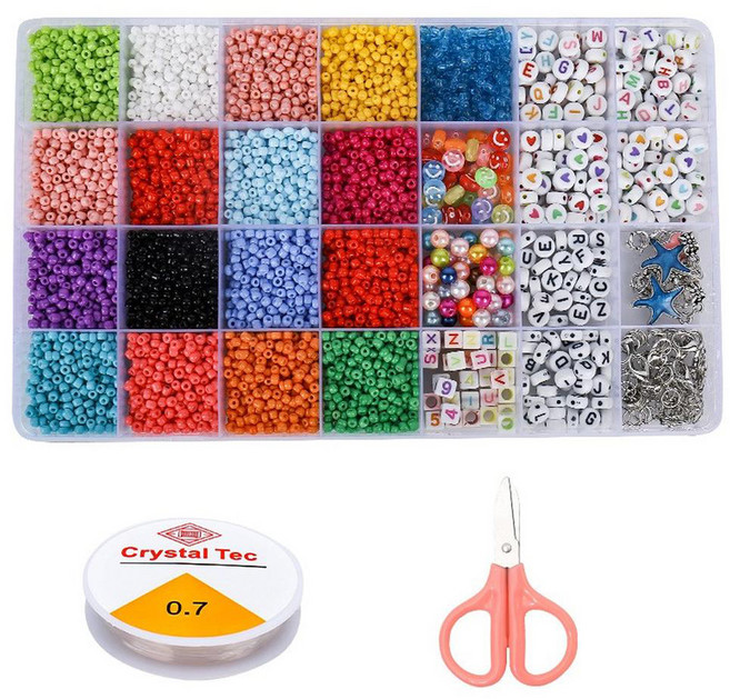 문구담 비즈 만들기 DIY 팔찌 재료 세트 01 불가사리, 혼합 색상, 1세트