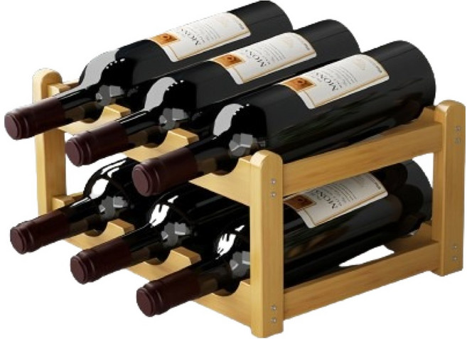 올파라존 예쁜 모던한 6개입 가능 와인랙 330 x 235 x 150 mm, 원색, 1개