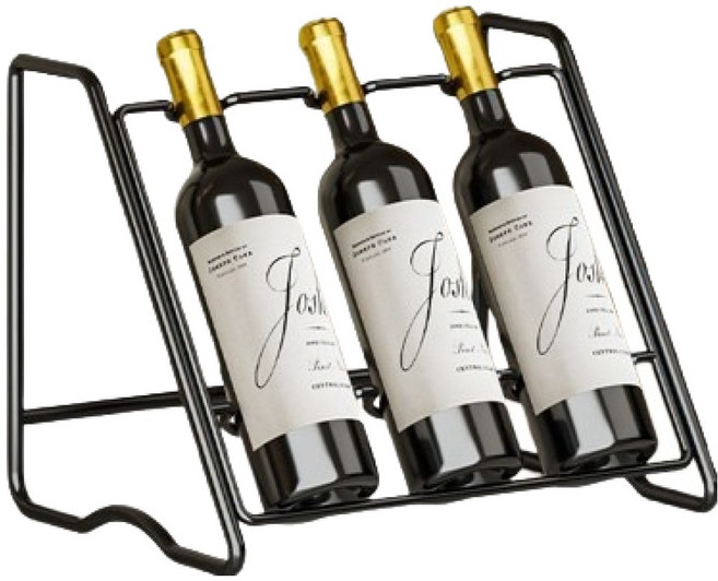 올파라존 귀여운 3병가능 와인랙 310 x 240 x 240 mm, 블랙, 1개