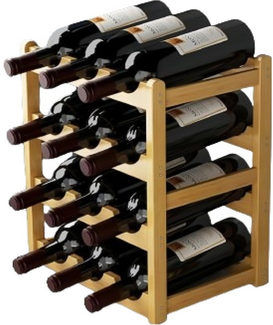 올파라존 예쁜 모던한 12개입 가능 와인랙 330 x 235 x 350 mm, 원색, 1개