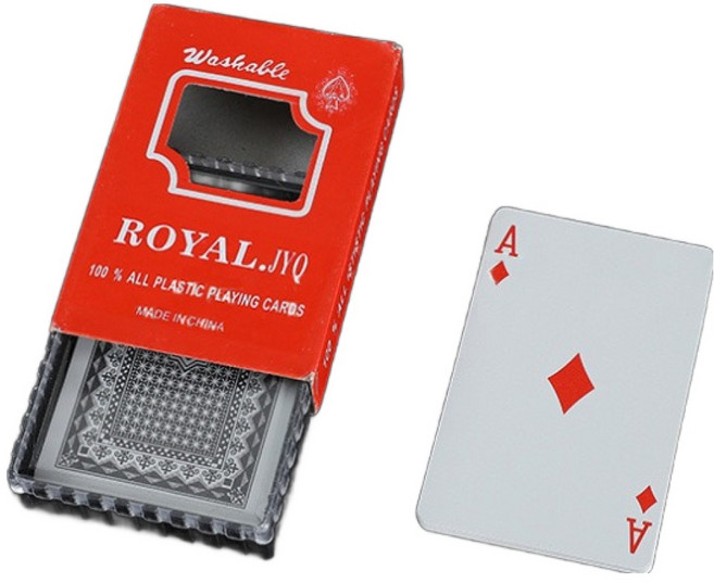 로얄 PVC 플라스틱 트럼프 카드, 블랙, 1개