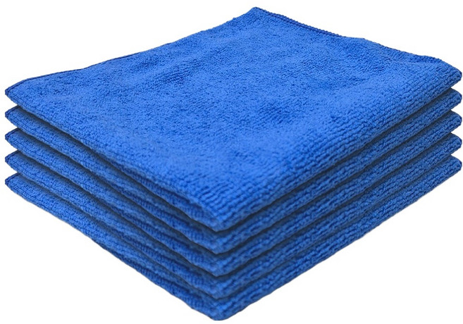 월드크린 고급 경편 극세사 행주 블루, 5개