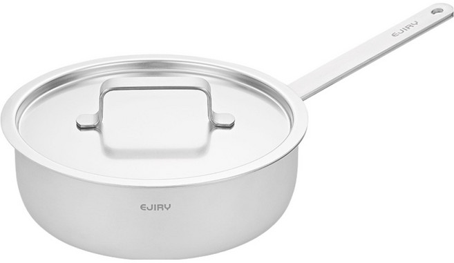 에지리 인덕션 제노 무연마제 통 5중 스텐 편수냄비, 20cm, 1개