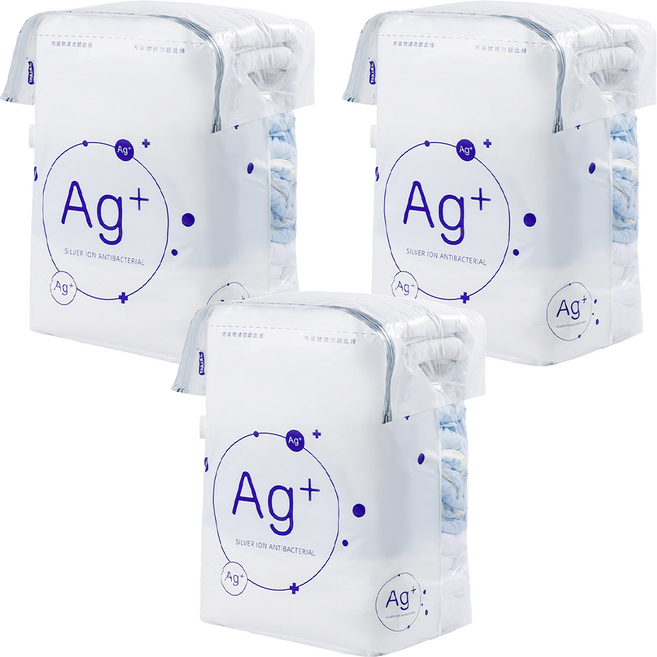 TAILI 太力 Ag+抗菌真空立體壓縮袋 4D, 3個, 1入