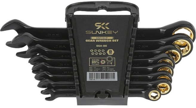 썬키 기어렌치 세트 안티슬립 SGA-8S, 1개