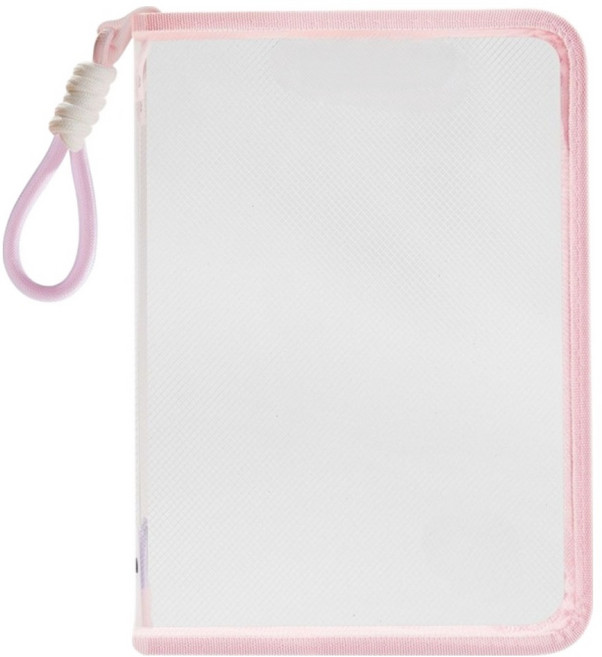 바이데 실용적인 A4지퍼파일, 핑크, 1개