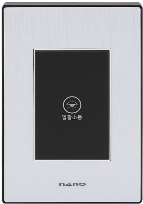 나노전기 아트2 SIMPLE 전자식 터치 일괄소등 스위치 블랙, 1개