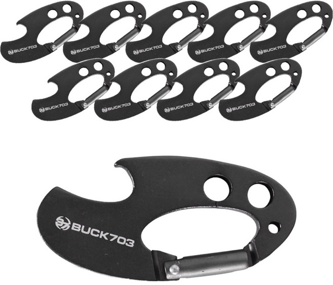 벅703 고강도 알루미늄 스토퍼 겸용 카라비너 10p 세트