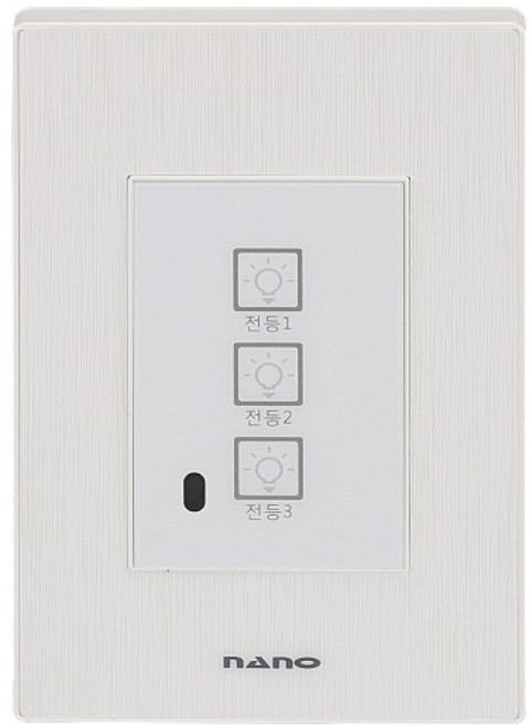 나노전기 아트2 SIMPLE 전자식 터치 3구 스위치 화이트, 1개