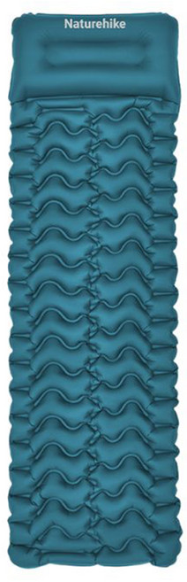 Naturehike 挪客 輕量帶枕充氣單人睡墊 FC01, 湖藍色