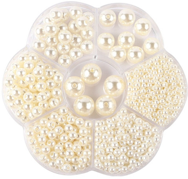 켈본 DIY 쥬얼리 구슬 비즈키트 콤비 7종 세트, 오프화이트, 1세트