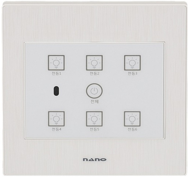 나노전기 아트2 SIMPLE 전자식 터치 6구 스위치 화이트, 1개