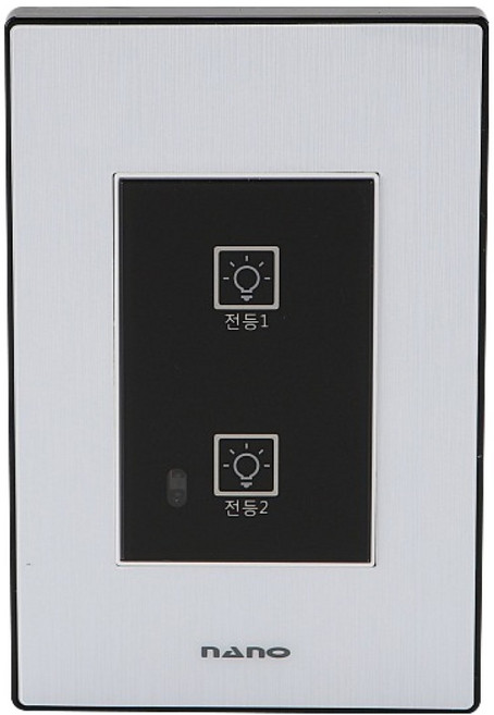 나노전기 아트2 SIMPLE 전자식 터치 2구 스위치 블랙, 1개